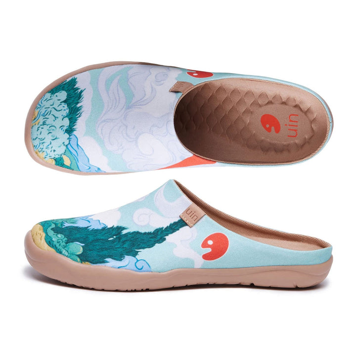 Van Gogh Wheatfield with Cypresses Malaga Slipper Men