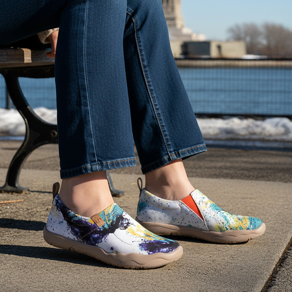 Van Gogh Sunflowers V1 Malaga Slipper Women