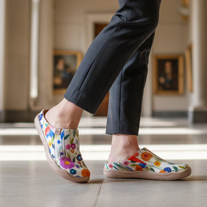 Van Gogh Sunflowers V1 Malaga Slipper Women