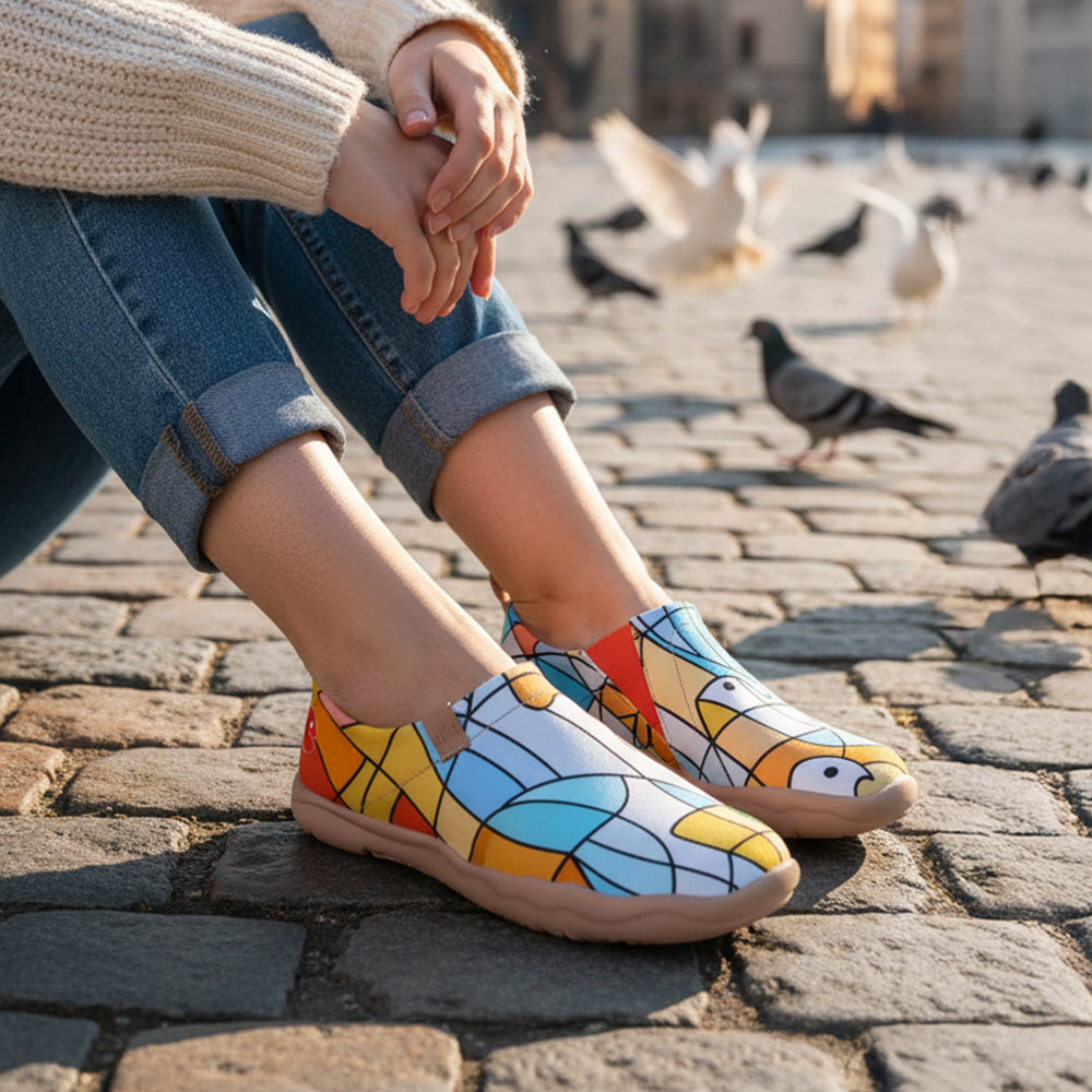 Van Gogh Sunflowers V1 Malaga Slipper Women