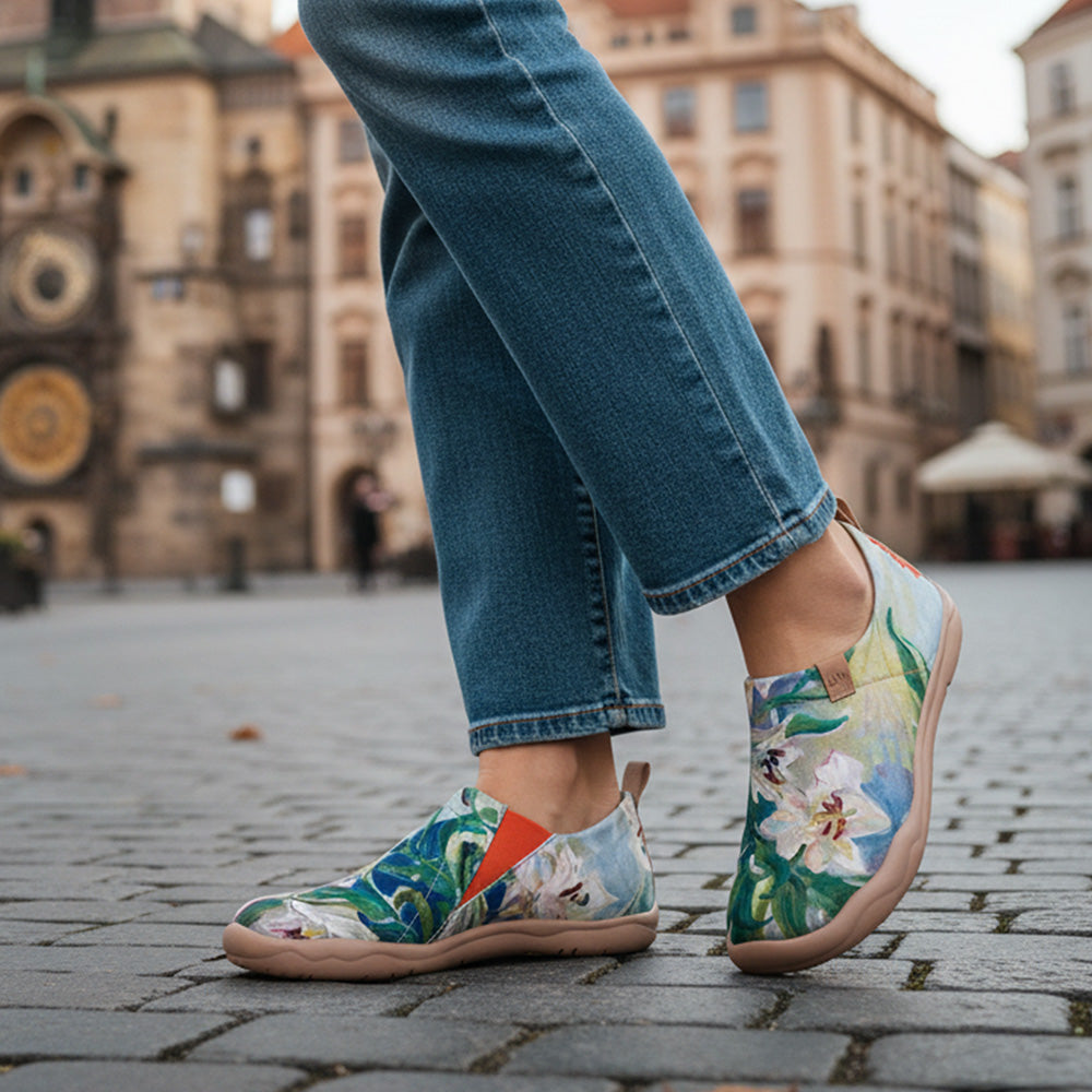 Van Gogh Sunflowers V1 Malaga Slipper Women
