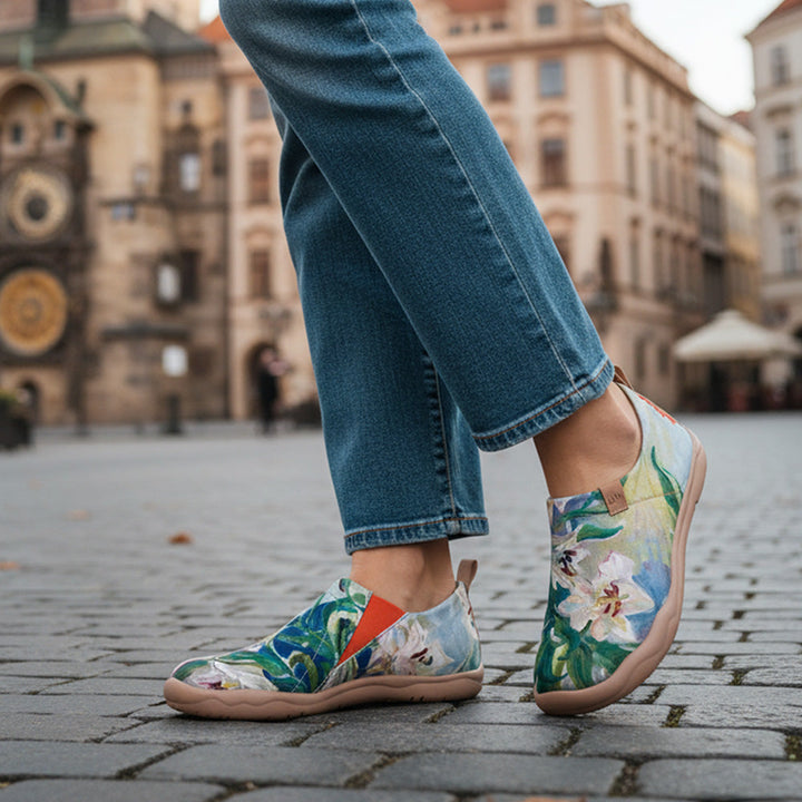 Van Gogh Sunflowers V1 Malaga Slipper Women