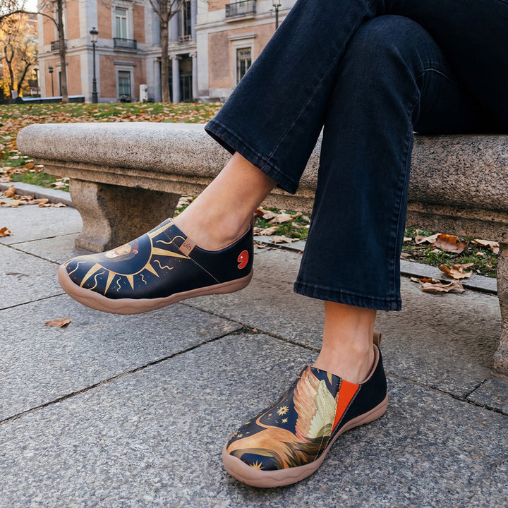 Van Gogh Sunflowers V1 Malaga Slipper Women