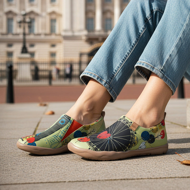 Van Gogh Sunflowers V1 Malaga Slipper Women