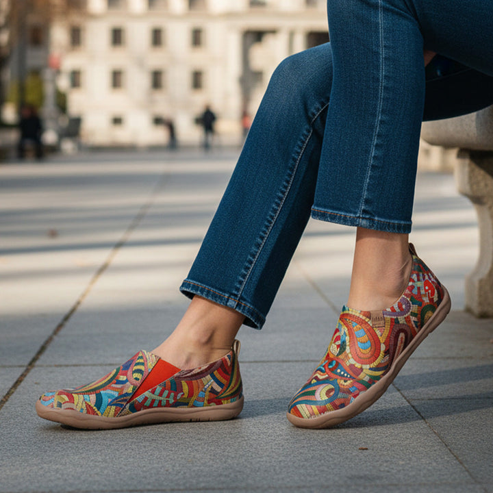 Van Gogh Sunflowers V1 Malaga Slipper Women