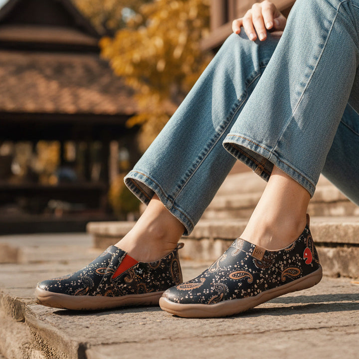 Van Gogh Sunflowers V1 Malaga Slipper Women