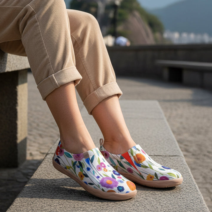 Van Gogh Sunflowers V1 Malaga Slipper Women