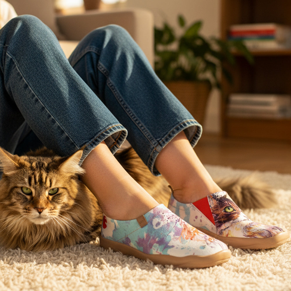 Van Gogh Sunflowers V1 Malaga Slipper Women