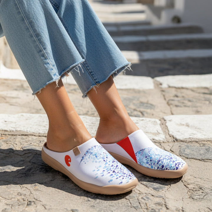 Van Gogh Sunflowers V1 Malaga Slipper Women