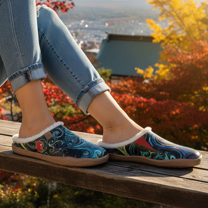 Van Gogh Sunflowers V1 Malaga Slipper Women
