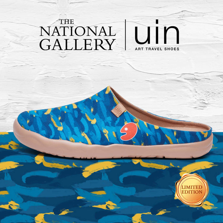 Van Gogh Wheatfield with Cypresses V1 Malaga Slipper Men