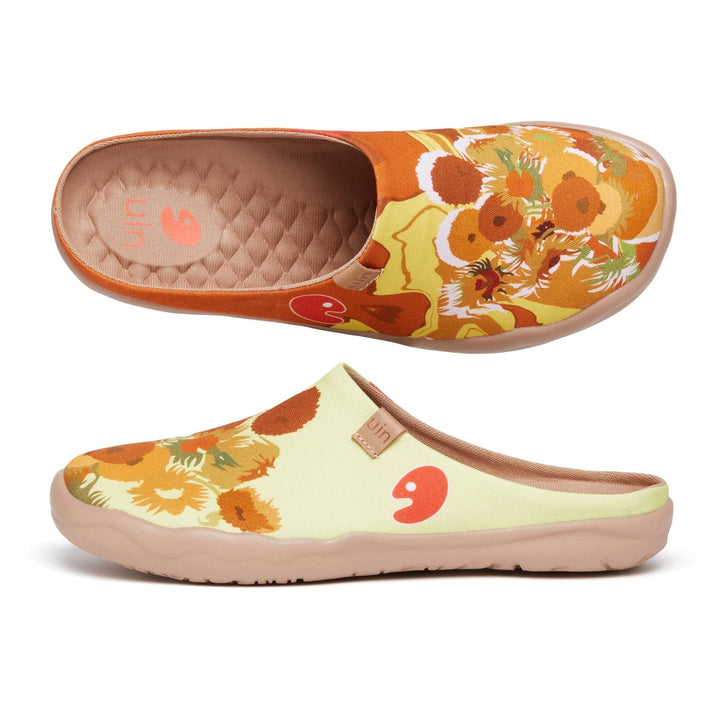 Van Gogh Sunflowers V1 Malaga Slipper Women