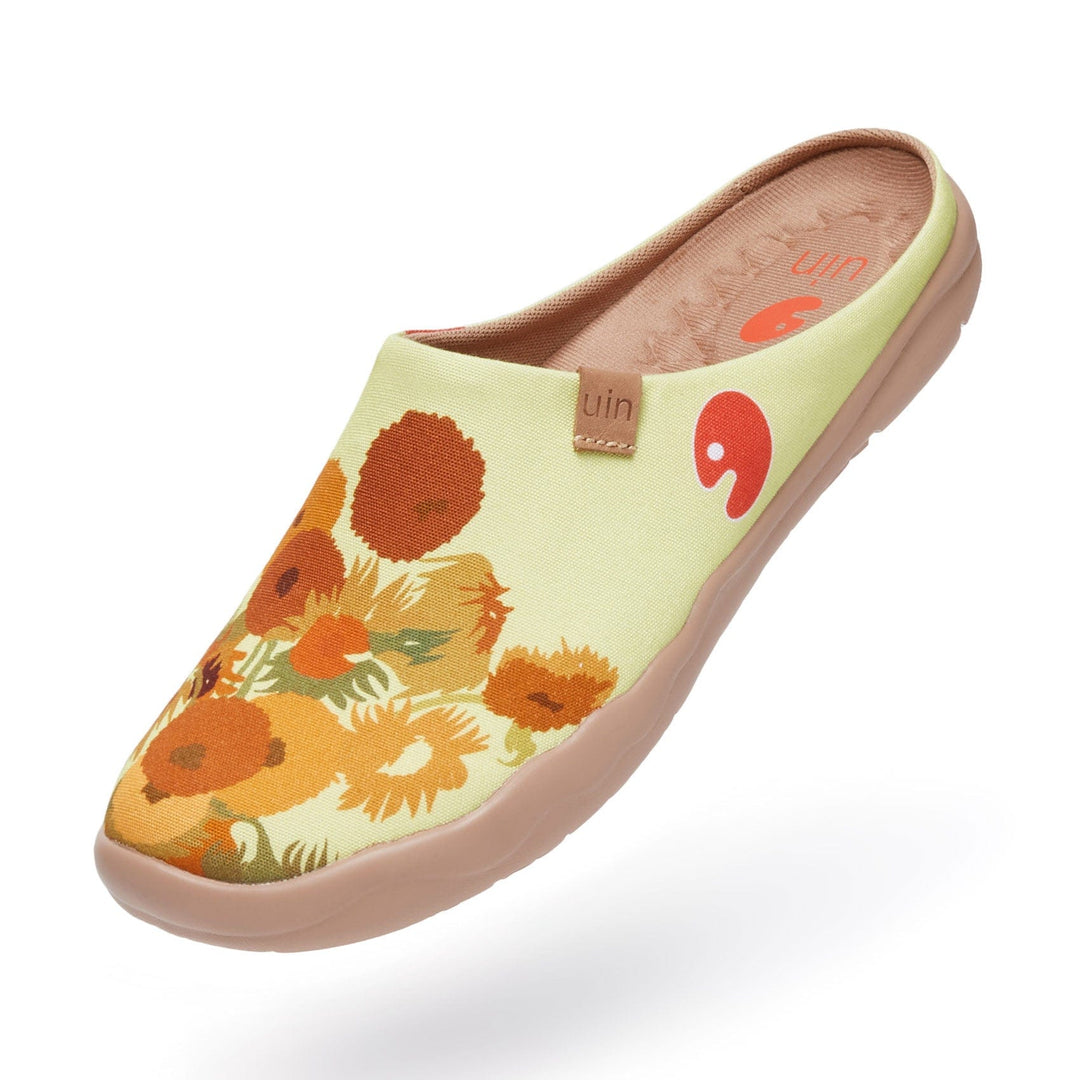 Van Gogh Sunflowers V1 Malaga Slipper Women