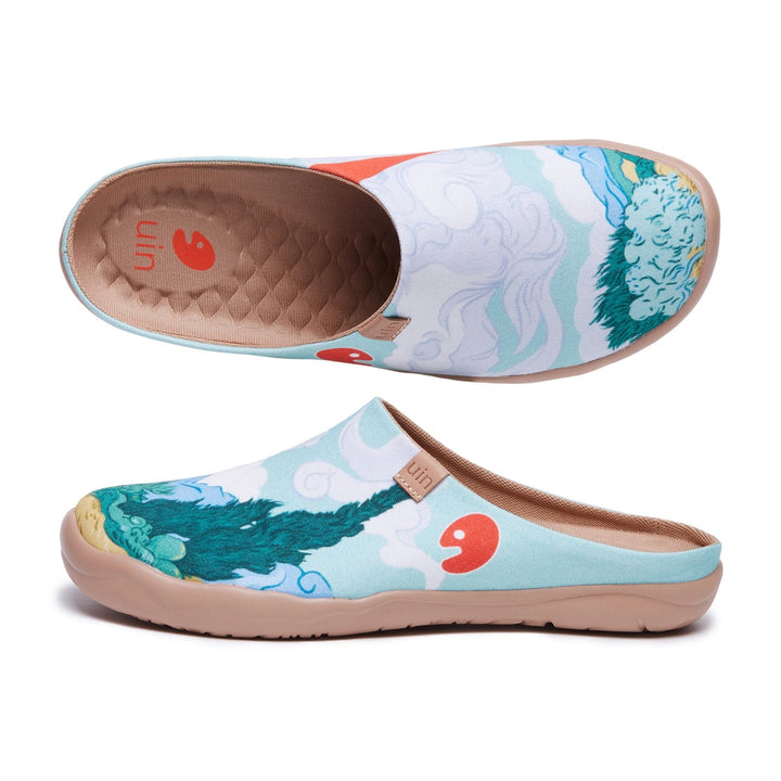 Van Gogh Wheatfield with Cypresses Malaga Slipper Women