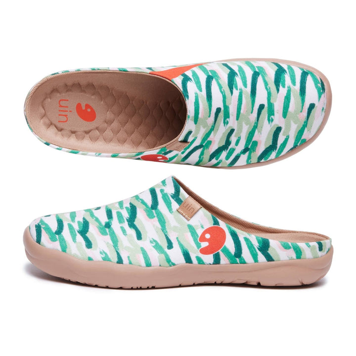 Van Gogh Wheatfield with Cypresses V2 Malaga Slipper Women