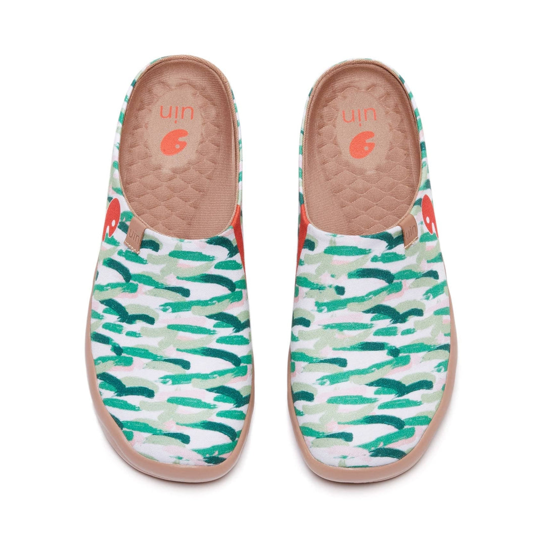 Van Gogh Wheatfield with Cypresses V2 Malaga Slipper Women