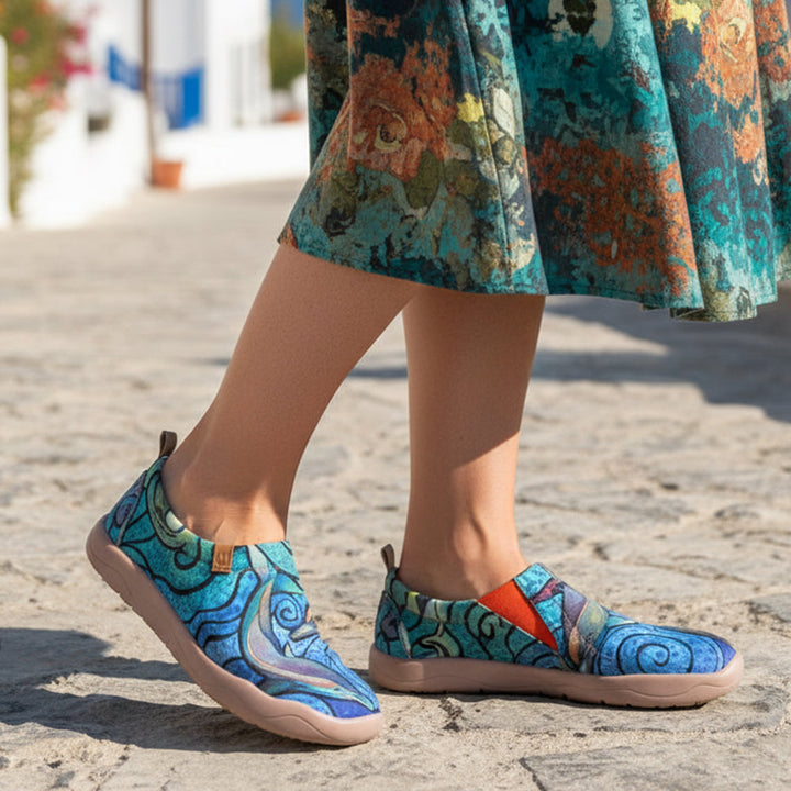 Van Gogh Sunflowers V1 Malaga Slipper Women