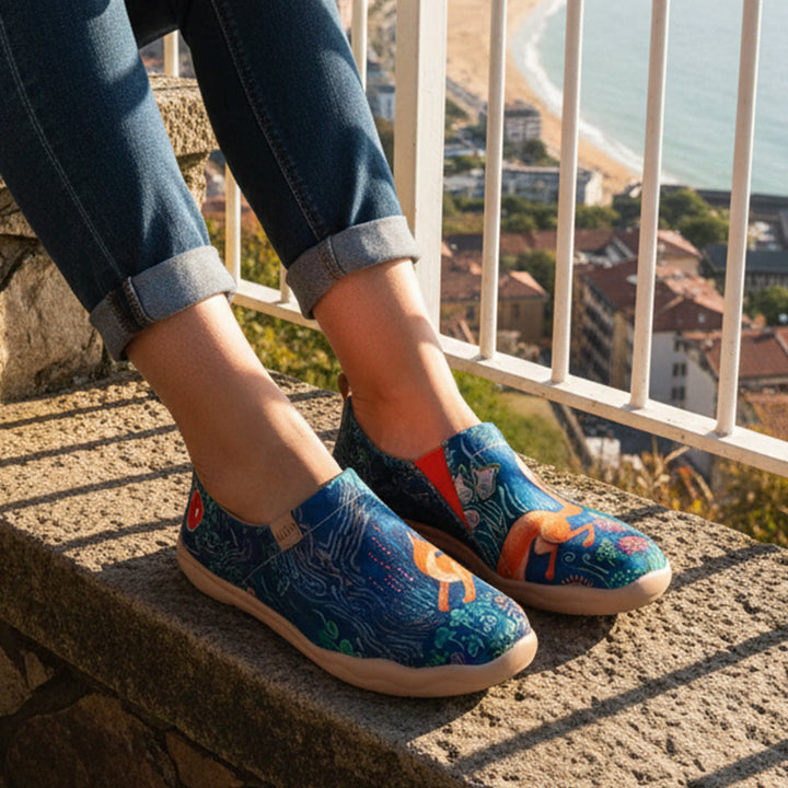 Van Gogh Sunflowers V1 Malaga Slipper Women