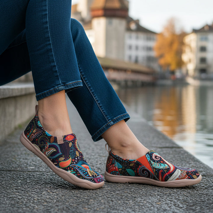 Van Gogh Sunflowers V1 Malaga Slipper Women