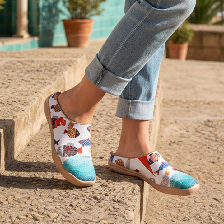 Van Gogh Sunflowers V1 Malaga Slipper Women