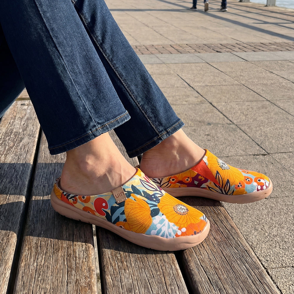 Van Gogh Sunflowers V1 Malaga Slipper Women